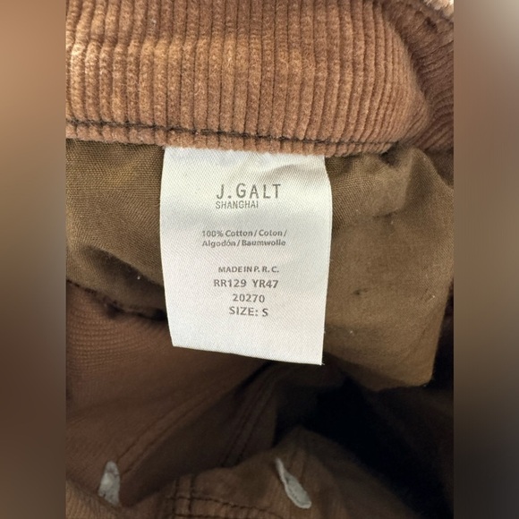 John Galt~ Womens Brown Five Pockets Button Corduroy Straight Leg Jeans Size S - Picture 5 of 8